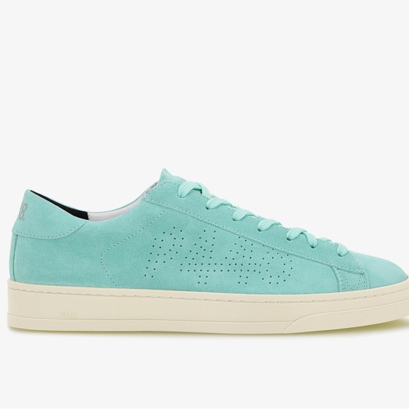 NWT P448 Jack Suede Low Top Sneaker (Women) Aqua P448 size 37 - Picture 16 of 16